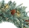 24 Inch Christmas Wreaths for Front Door, Pre-Lit Realistic Blue Arctic Spruce Xmas Wreath with LED Lights & Pinecones, for Indoor&Outdoor Porch Windows Wall